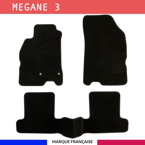 Tapis de voiture - Sur Mesure pour MEGANE 3 (2008 - 2016) - 3 pièces - Tapis de sol antidérapant pour automobile (1/4)