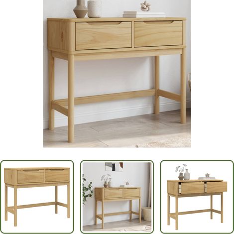 Holzbeine - Konsolentisch FLORO Wachsbraun 89,5x36,5x73cm Massivholz Kiefer (1/5)