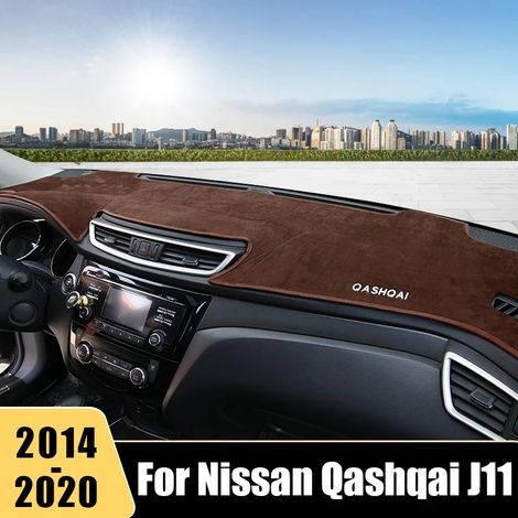 (Côté rouge pour conduite à droite) Convient aux Nissan Qashqai J11 2014-2020. Tapis de tableau de bord antidérapant avec accessoires. (1/5)