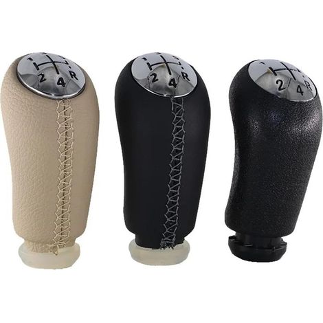 Voiture Pommeau De Levier Vitesses pour Twingo 2 II pour MK2 2007-2013 Pommeau De Levier Vitesse Voiture Tête Bâton Sélecteur Manuel Boîte Vitesses Poignée 5 Levier Vitesse(5Speed Leather Black) (1/3)