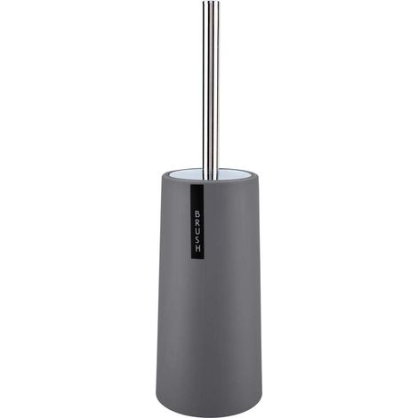 Scopino per WC, Scopino per WC con supporto (grigio).