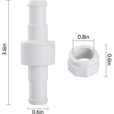 pair Ensemble de 3 raccords rotatifs pour tuyau d'arrosage D20 avec 6 embouts D15, compatibles avec les robots nettoyeurs de piscine Zodiac Polaris 180, 280 et 380.