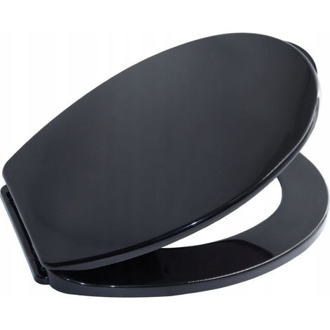 Schwarzer Toilettensitz für WC 44,5 x 36 cm Iris
