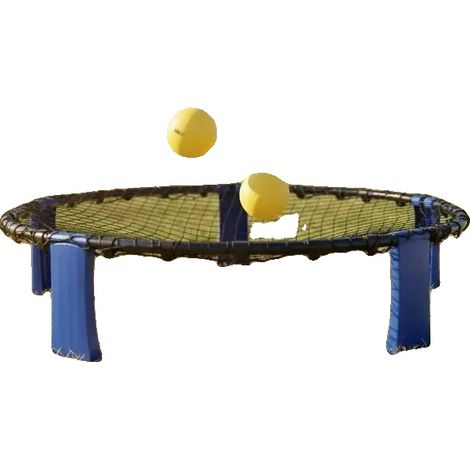 Roundnet-Set, beinhaltet 3 Bälle, Pumpe, Blau (1/2)