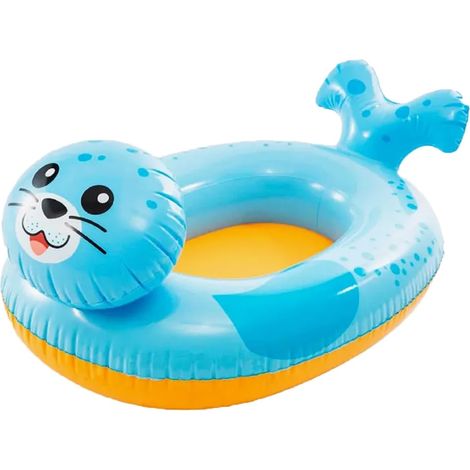 Canotto gonfiabile per bambini - Misura 119x114 cm - Gommone per piscina con capacità max 27 Kg - Foca (1/4)