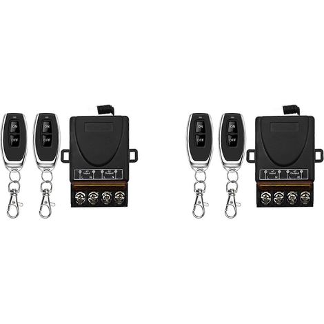 6x Récepteur relais RF 1 canal 433 MHz pour télécommande sans fil 220 V CA 30 A + émetteur marche/arrêt (1/5)