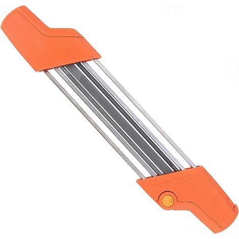 Affûteuse de chaîne de tronçonneuse 2 en 1 Easy File 3/8 "/ 4.0mm, ensemble d'affûtage de dents rapide de pas de scie à chaîne avec poignées, convient à toutes les marques Chiansaw 3/8" Pitch Chian (1/5)