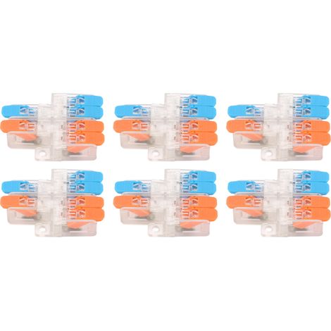 Connecteur de fil Y624 2 entrées 4 sorties 0,5-6 mm² à répartition rapide 41 A 450 V, vendu par lots de 10. (1/5)