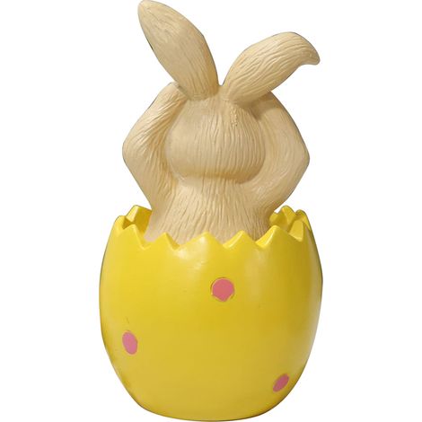 Décoration de Pâques : Lapin assis sur une coquille d'œuf – cadeau pour les enfants et les amis – décoration lapin en résine (1/5)
