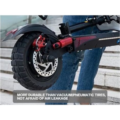Pneu Solide 10 Pouces, 10X2.70-6.5 Pneu Solide Scooter Tubeless Pneu Anti-Crevaison, Pneus Solides AntidéFlagrants pour (1/4)