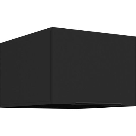 Aufsatzschrank Hochschrank 50 cm SIENA Schwarz Küchenzeile Küchenblock Küche (1/5)
