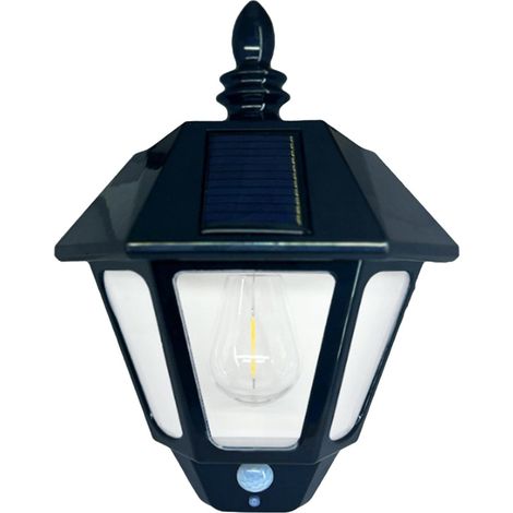 Lampe Murale Solaire - Détecteur De Mouvement - 3 Modes D'éclairage - Étanche - Pour Extérieur Jardin Terrasse - 27 X 20 Cm - 1 Pièce (1/5)