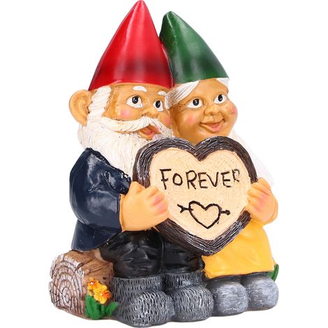 Statues de couples de gnomes de jardin, figurines en résine, art décoratif pour la maison ou le bureau, sculpture de nain pour la décoration intérieure (1/5)