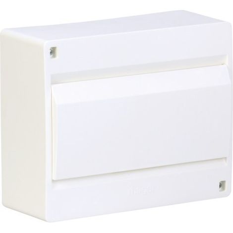Hager – Tableau électrique de surface 10 modules – VD110NE – Tension 200V – Protection classe II – Montage sur rail DIN
