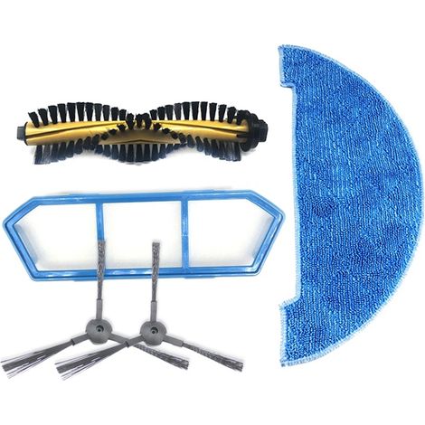 Kit di manutenzione XI1750 per ILIFE A4: 1 paio di spazzole laterali K614 + panno K636 + filtro I205 + spazzola principale I202 (1/4)