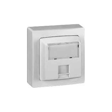 Legrand 086061 - Aparamenta completa de superficie con toma FTP RJ45 Cat.5e 9 contactos - blanco