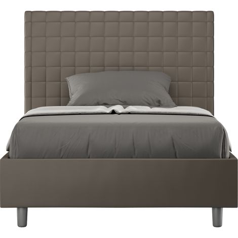 Letto Matrimoniale Francese 140x190 cm con Rete e Contenitore Sunny Cappuccino (1/5)