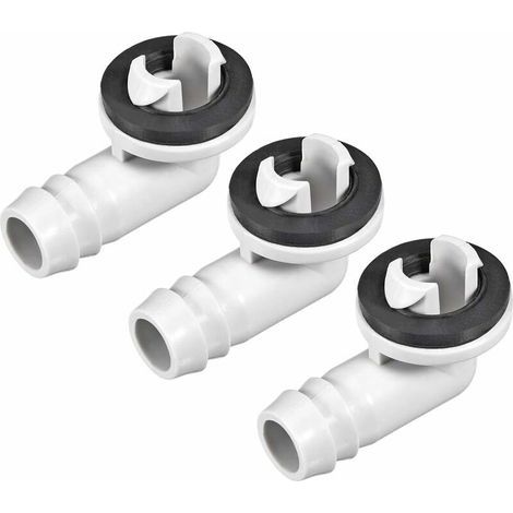 Connecteur coude pour climatiseur – Raccord de drainage 15mm – Plastique durable – Lot de 3 pièces pour évacuation condensat