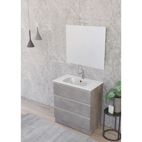 mobile bagno "canova" cemento, 80 cm (1/4)