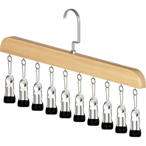 Cintre pour Chapeau, Porte-Casquette Baseball avec 10 Clips en Acier Inoxydable pour Placard Chambre, Casquettes Baseball suspend (1/4)