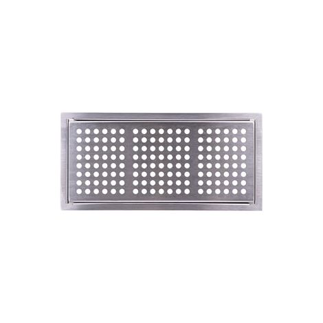 Pluggit Abdeckgitter Circle Edelstahl, inkl. Einbaurahmen - PL129