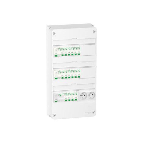 Schneider - Tableau u00e9lectrique pru00e9-u00e9quipu00e9 et pru00e9-cu00e2blu00e9 pour T3 - Ru00e9si9 - 13 modules - 3 Rangu00e9es - XE - Ru00e9f : SCHT3R3ID (1/5)