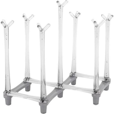 Egouttoir pliable 7 tasses gris clair design contemporain (1/4)
