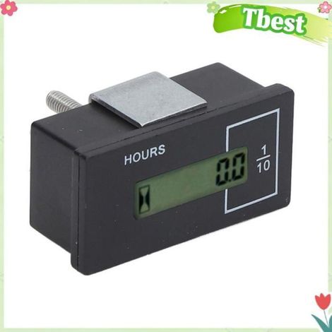 Tbest Compteur d'Heures LCD Universel - Minuteur Électronique Télécommandé pour Équipements Industriels (1/4)