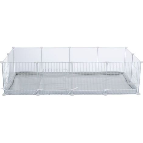 Recinto da interno, in metallo/plastica 140x35x70cm, bianco (1/5)