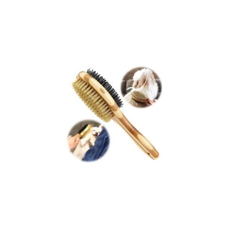 Brosse pour Chien/Chat Double Face, Peigne de toilettage de chien pour massage et perte de fourrure, Poils Doux, Idéal pour les Animaux à Poil Court, Moyen et Long (1/5)