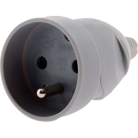 Zenitech – Fiche électrique femelle 16A 2P+T – Tension 230V – Puissance 3680W – Installation par vis – Certification NF