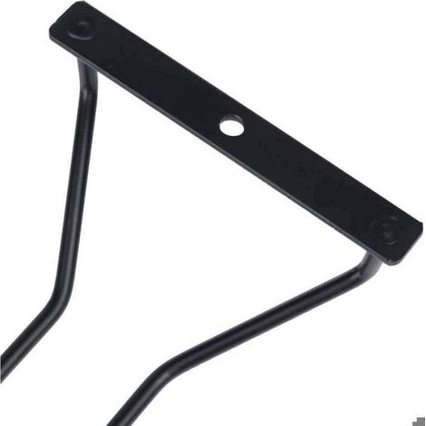 Porte-verres à vin sous meuble, en métal noir, support pour verres à pied sous étagère, 35,5 cm (14 pouces), lot de 2 (1/4)