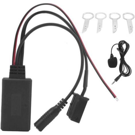 Adaptateur Bluetooth 5.0 AUX Kit Mains Libres Microphone 8 Broches Autoradio Ford 5000 6000 CD