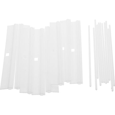 Stores Verticaux en PVC Blanc Design Double Trou Installation Facile Lot de 20 Paires de Clips Compatible Stores Enrouleurs pour Bureau et Décoration Intérieure (1/5)