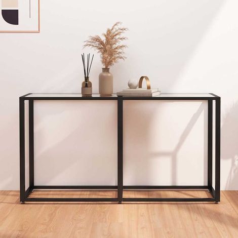 vidaXL Table console Transparent 140x35x75,5 cm Verre trempé (1/5)