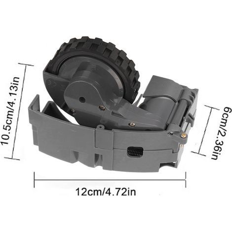 Roue Motrice Droite et Gauche pour Robot Aspirateur iRobot Roomba 500 à 900 Gris – Lot de 2 (1/4)