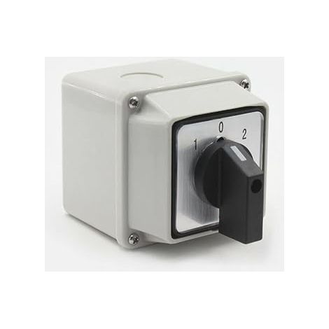 Single Phase Source Inverter - Switch 3 Positions (1-0-2) Universal Cam Rotary Selector LW26-25A 690V, 2 Sections 8 Terminals, with Main Switch (1/5)