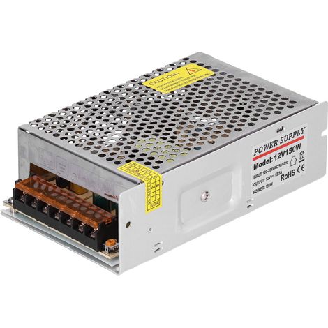 Alimentation à découpage régulée CC pour la surveillance de sécurité par LED, 12 V, 150 W, 12,5 A, pour équipements électriques (1/5)