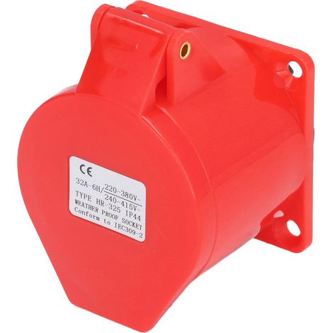 Prise électrique encastrée IP44 étanche pour connecteur industriel 220-250V/240-415V, prise mâle ou femelle de puissance étanche (1/5)
