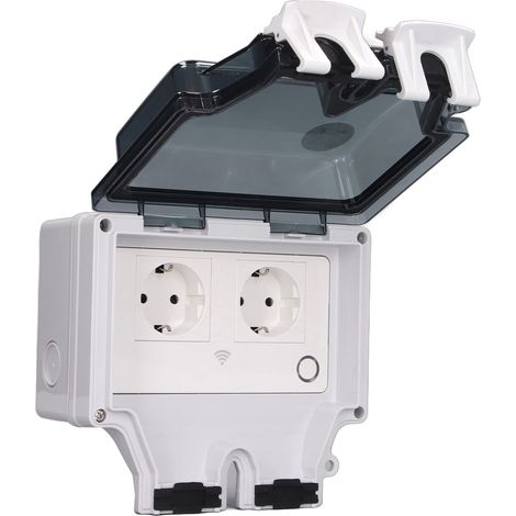 Prise électrique extérieure étanche IP66, résistante à la pluie, Wi-Fi, type 86, 16 A, prise européenne, 110-250 V, SNW-2SR