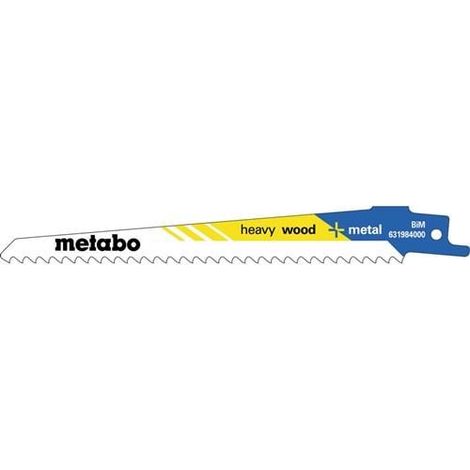 Hojas  de  sierra  de  sable  flexible  L.150mm  espesor  1,25mm  dentado  3,2-5,1mm  bimetal  engaste (1/2)