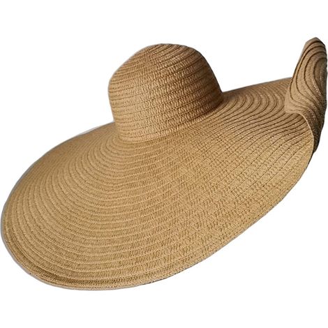 Grand chapeau de plage pour femme avec écran solaire - Chapeau de paille à large bord - Chapeau de paille surdimensionné, a-kaki, Taille unique (1/5)
