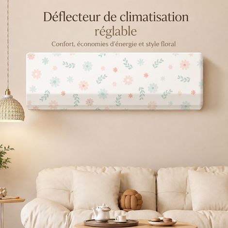 Housse de climatiseur mural en tissu motif floral 2P 86x23x30cm 2p 86 23 30cm 120 g – Livraison gratuite