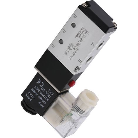 Pneumatisches 5/2-Wege-Magnetventil aus verschleißfester Aluminiumlegierung, Ersatz für 4V210-06, AC220V, 2-polig (1/5)