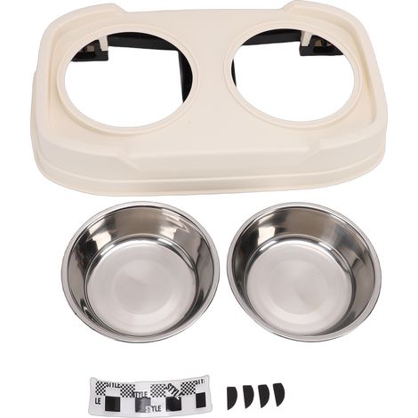 Surélevé gamelles pour chat chiens chats 2 avec hauteur réglable pliable nourriture gamelle d'eau - confort optimal (1/5)