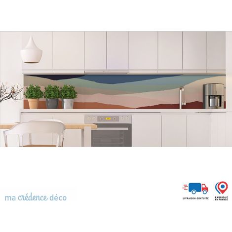 Crédence : Collines abstraites 3 - Alu composite - 120 - 60 (1/3)