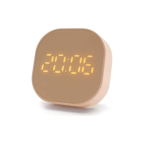 Pequeño despertador digital para niñas, despertador LED fuerte sin tictac, temporizador de cuenta regresiva para cocina (1/5)