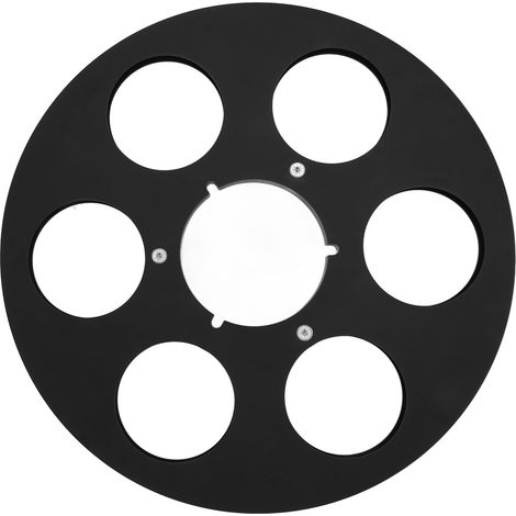 Bobinage vide universel en alliage d'aluminium, 1/4" 10,5 pouces, 6 trous, noir, pour enrouleur ouvert compatible Maxell Zonal Studer Nagra (1/5)