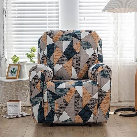 Housse de Fauteuil Relax Extensible 1 Place, Housse de Fauteuil Relax Inclinable Electrique, Protecteur pour Fauteuil Inclinable,H (1/4)