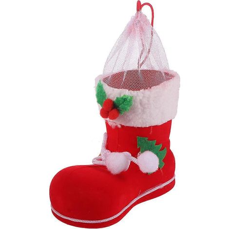 Décorations de Noël réutilisables : Père Noël, bonhomme de neige, porte-bonbons et chaussettes, pochette à cordon, sac cadeau, chaussette de Noël à suspendre, sapin de Noël-M